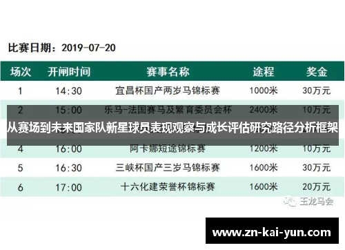 从赛场到未来国家队新星球员表现观察与成长评估研究路径分析框架