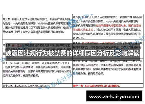 魏震因违规行为被禁赛的详细原因分析及影响解读